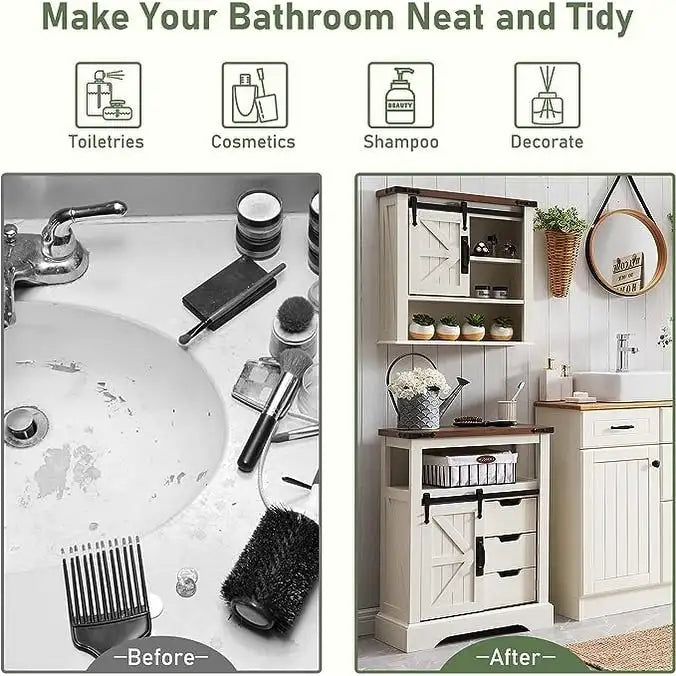 Bathroom Floor Cabinet, Small Storage Cabinet for Bathroom