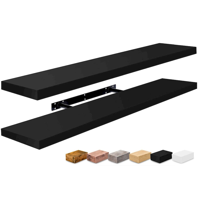 Long Floating Shelves for Wall Set of 2 - 35L x 9W x 1.5H