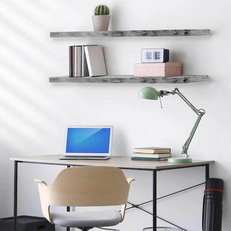 Long Floating Shelves for Wall Set of 2 - 35L x 9W x 1.5H