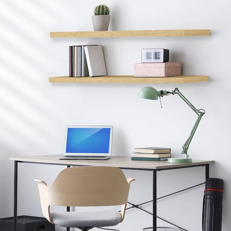 Long Floating Shelves for Wall Set of 2 - 35L x 9W x 1.5H